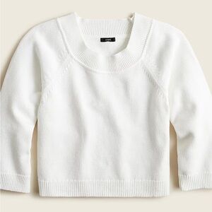 J. Crew White Crew Neck Sweater Timeless Knit Design